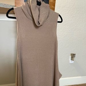 Tan sleeveless sweater